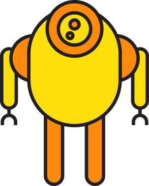 Çizgi Robot Avatar Çizimi