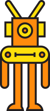 Çizgi Robot Avatar Çizimi