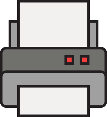 Yazıcı Simgesi İllüstrasyon Klibi