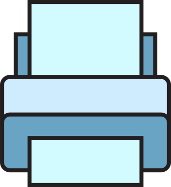 Yazıcı Simgesi İllüstrasyon Klibi