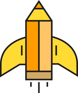 Kalem Roketi Simgesi Clipart