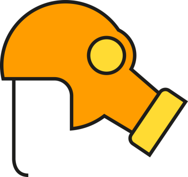 Radyoaktif Koruyucu Maske Simgesi