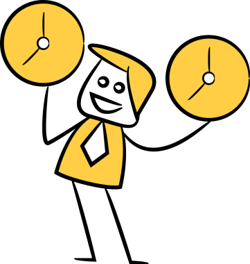 İş Adamı Saat Kalıbı Çizimi