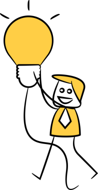 İş adamı ve Ampul Çizimi