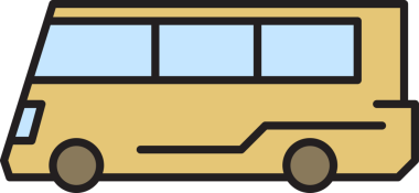 Minibus Simgesi İllüstrasyon Clipart