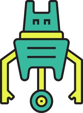 Robot Çizgi Filmi Avatar İllüstrasyonu