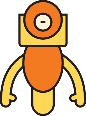 Robot Çizgi Filmi Avatar İllüstrasyonu