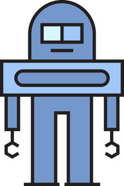 Robot Çizgi Filmi Avatar İllüstrasyonu