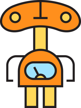 Robot Çizgi Filmi Avatar İllüstrasyonu