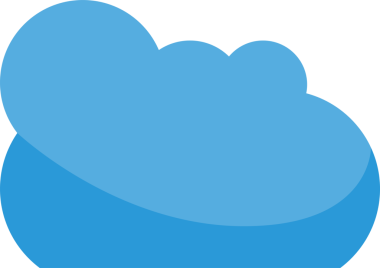 Mavi Bulut Çizimi Clipart