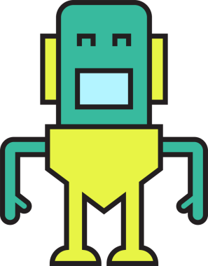 Robot Çizgi Filmi Avatar İllüstrasyonu