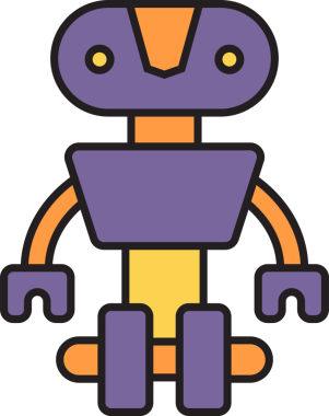 Robot Simgesi İllüstrasyonu Clipart