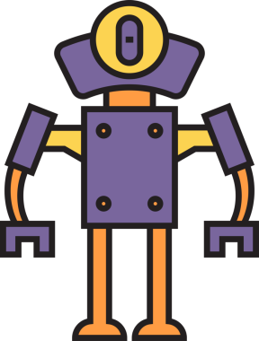 Robot Simgesi İllüstrasyonu Clipart