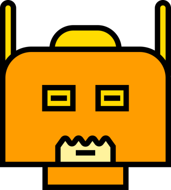 Robot Baş Simgesi İllüstrasyonu