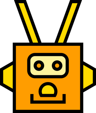 Robot Baş Simgesi İllüstrasyonu