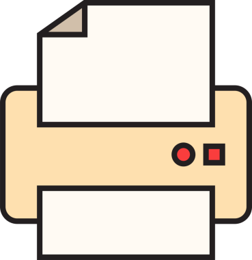 Yazıcı Simgesi İllüstrasyon Klibi