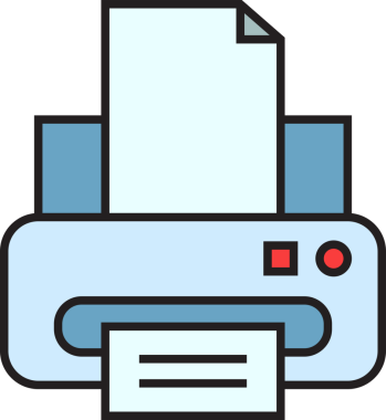 Yazıcı Simgesi İllüstrasyon Klibi