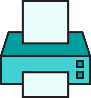 Yazıcı Simgesi İllüstrasyon Klibi