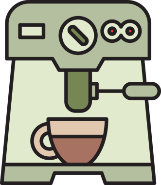 kahve makinesi simge tasarlamak