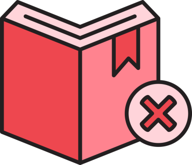 Kitap ve Yanlış İşaret Simgesi