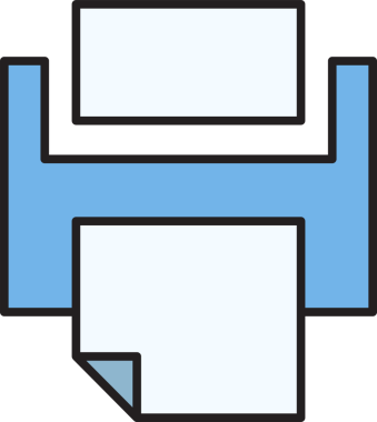 Yazıcı Simgesi İllüstrasyon Klibi