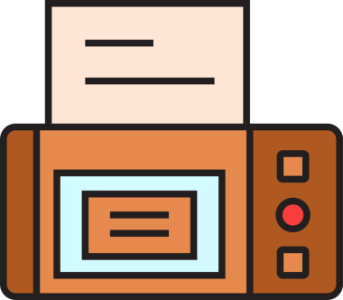 Yazıcı Simgesi İllüstrasyon Klibi