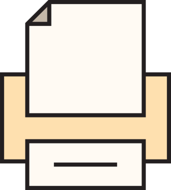 Yazıcı Simgesi İllüstrasyon Klibi