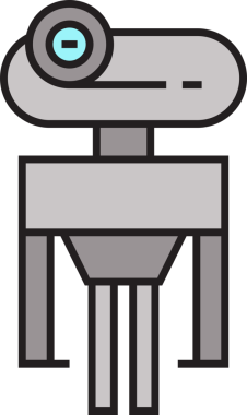 Robot Çizgi Film Simgesi Clipart