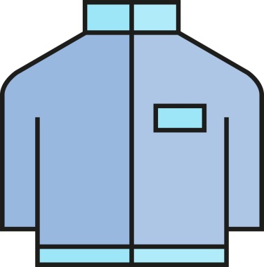 Balıkçı yaka ceket simgesi Clipart