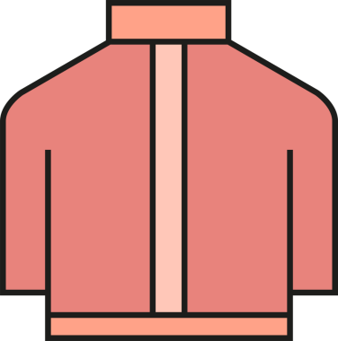 Balıkçı yaka ceket simgesi Clipart