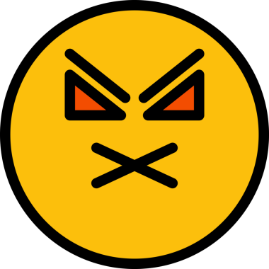 Kızgın ve Dilsiz Emoji.