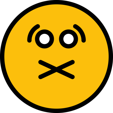 Dilsiz Yüz Emoji İllüstrasyonu