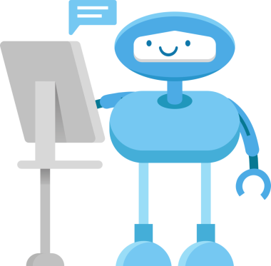 Mavi Robot Çizgi Film Çizimi