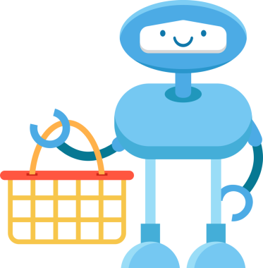 Mavi Robot Çizgi Film Çizimi