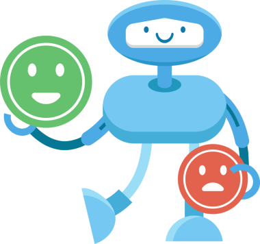 Mavi Robot Çizgi Film Çizimi