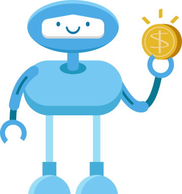 Mavi Robot Çizgi Film Çizimi