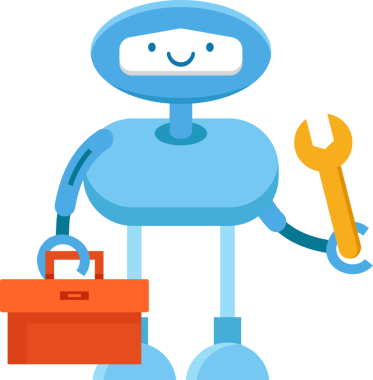 Mavi Robot Çizgi Film Çizimi