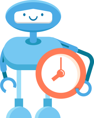 Mavi Robot Çizgi Film Çizimi