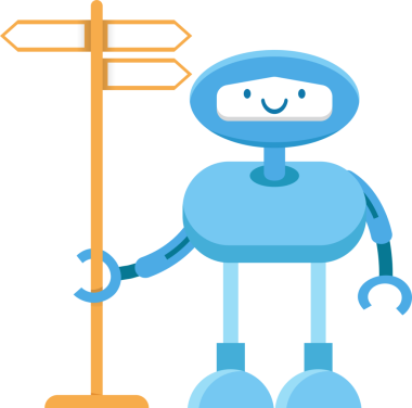 Mavi Robot Çizgi Film Çizimi