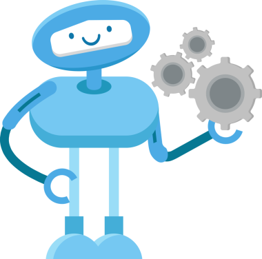 Mavi Robot Çizgi Film Çizimi