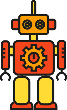 Robot Karakter Simgesi Clipart