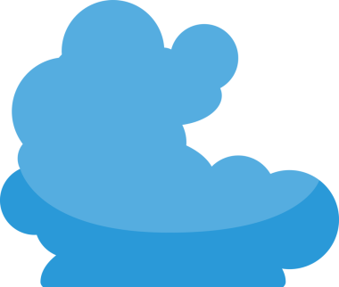 Mavi Bulut Çizimi Clipart