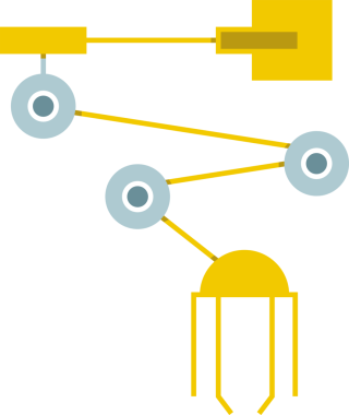 Endüstriyel robot manipülatör simgesi