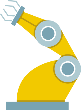 Endüstriyel robot manipülatör simgesi