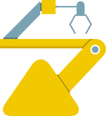Endüstriyel robot manipülatör simgesi