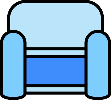 Mavi Kanepe Simgesi İllüstrasyonu