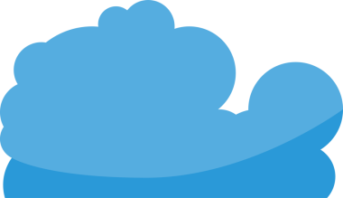 Mavi Bulut Çizimi Clipart