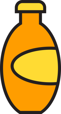 İçecek Şişe Simgesi İllüstrasyonu