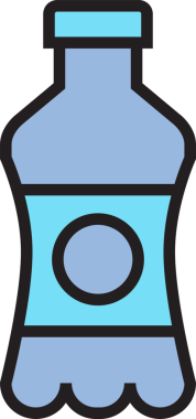 İçecek Şişe Simgesi İllüstrasyonu