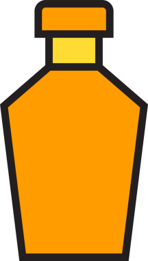 İçecek Şişe Simgesi İllüstrasyonu